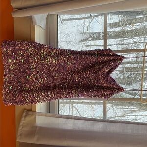 Sequin Mini Dress in Purple